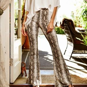 NWT: Taupe Snake Print Bells